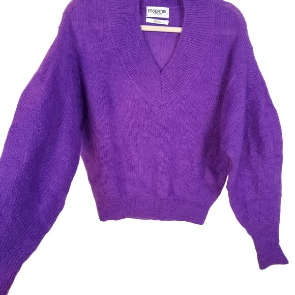 Purple Mohair sweater made in Italy Essential Antwerp size xs - Picture 2 of 10